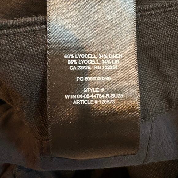 Aritzia The Limitless Pant Womens Size 6 Black Wide Leg Linen Blend Trouser - Picture 7 of 11